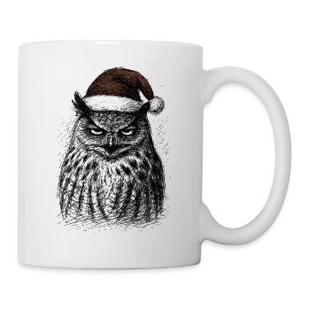Tired Christmas Owl - Mug - white - Right