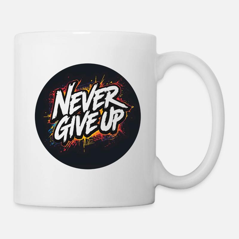 Ne jamais abandonner le graffiti - Mug blanc - blanc