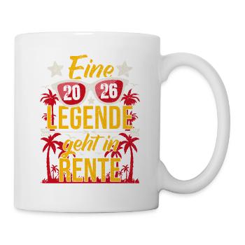 Pension 2026 A legend retires Farewell - Mug - white - Right