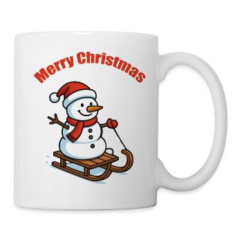 Snowman Sleigh Winter - Mug - white - Right