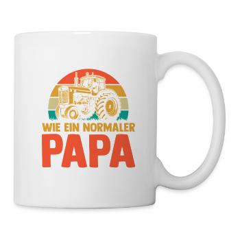 Landwirt Bauernhof Farmer Bauer Papa Vater Traktor - Tasse - Weiß - Rechts