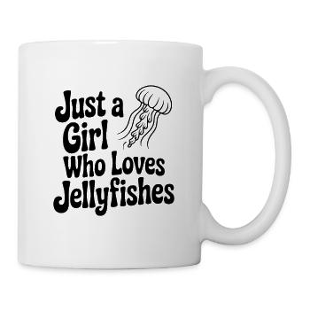 Juste une fille qui aime les méduses - Mug blanc - blanc - Droite