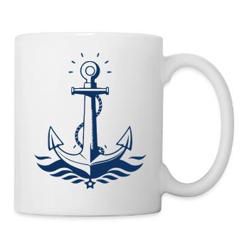 Norddeutschland Anker Seemann Matrose  Kapitän - Tasse - Weiß - Rechts