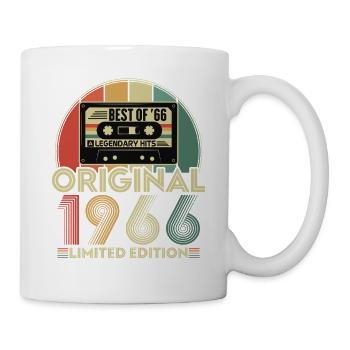 1966 Vintage Jahrgang Geburtstag Retro Geschenk - Tasse - Weiß - Rechts