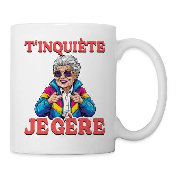 Oma, mach dir keine Sorgen, ich schaffe das Oma - Tasse - Weiß - Rechts