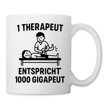 witziger physio spruch therapeut gigapeut - Tasse - Weiß - Rechts