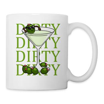 Martini Dirty Martini Lover Cocktail Oliven Dirty - Tasse - Weiß - Rechts