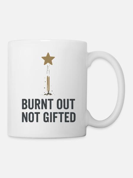 Hochbegabter Burnout-absolvent Mit Akademischem - Tasse - Weiß