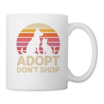 Adopt Don't Shop: Tierliebe Statement - Tasse - Weiß - Rechts