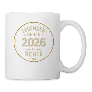 Legenden gehen 2026 in Rente Shirt - Tasse - Weiß - Rechts