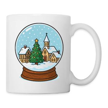 Village d’hiver à Snow Globe - Mug blanc - blanc - Droite