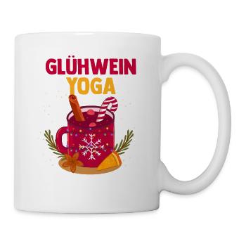 Weihnachtsmann Glühwein Yoga  Weihnachtszeit Weihn - Tasse - Weiß - Rechts