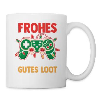 Weihnachtsmann Gamer Zocker  Weihnachtszeit Weihna - Tasse - Weiß - Rechts