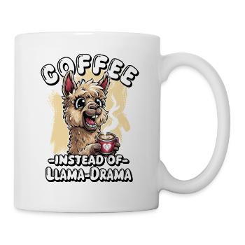 Coffee instead of drama | Office Humor | Colleague Gift - Mug - white - Right