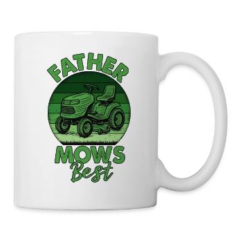 Father Mows Best - Tasse - Weiß - Rechts
