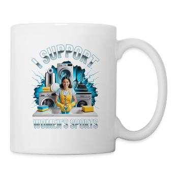 Je soutiens le bootleg inportable du sport féminin - Mug blanc - blanc - Droite