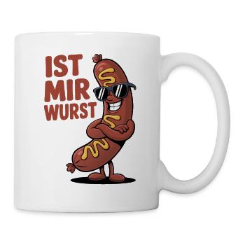 Ist mir Wurst – cooler Spruch mit Witz - Tasse - Weiß - Rechts