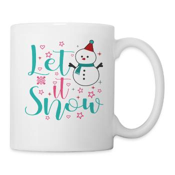 Schneemann Weihnachten - Tasse - Weiß - Rechts