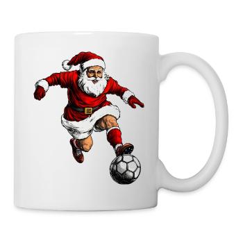 Fussballer Weihnachten / Fussball Santa - Tasse - Weiß - Rechts