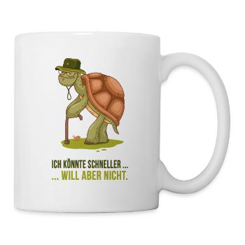Je pourrais être plus rapide mais je ne veux pas porter de chemise - Mug blanc - blanc - Droite