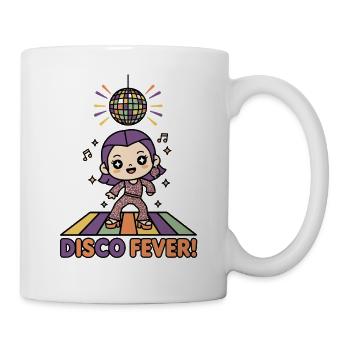 Disco Fever | Chibi Girl Dance Party Retro 70s - Mug - white - Right