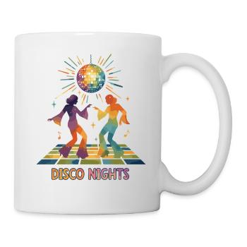 Disco Nights Aquarelle | Soirée dansante rétro des années 70 - Mug blanc - blanc - Droite
