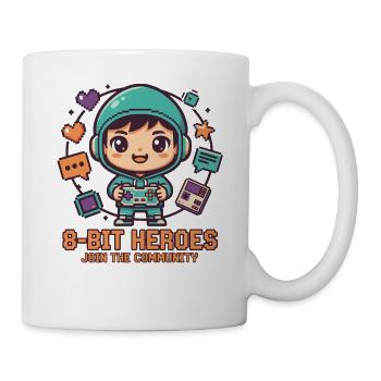 8-BIT HEROES | Gaming Retro Chibi Community Pixel - Mug - white - Right