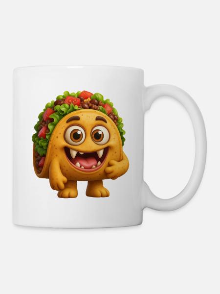 Taco Monster - Tasse - Weiß