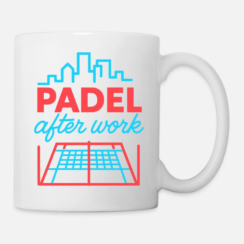 Padel après le travail - Mug blanc - blanc