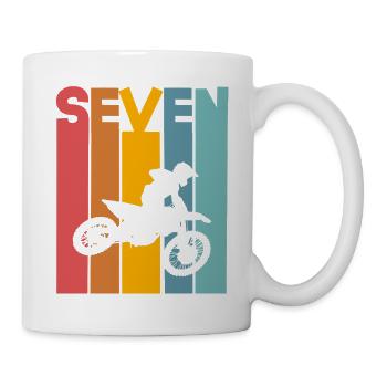 7. Geburtstag Motocross - Tasse - Weiß - Rechts