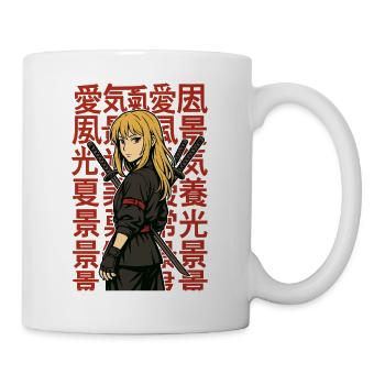 風景愛光夏景 Kanji Héroïne Anime Sword - Mug blanc - blanc - Droite
