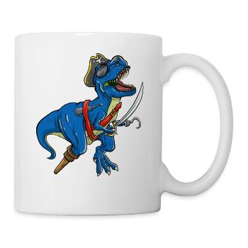 T-shirt Pirate T-Rex Guerrier Aventure Épique de Dinosaures - Mug blanc - blanc - Droite