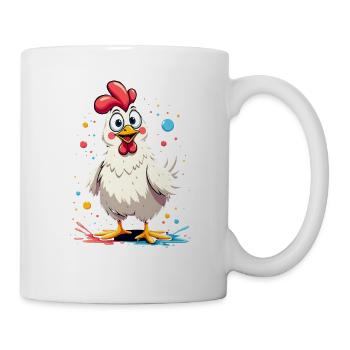 Colorful chicken motif - Mug - white - Right