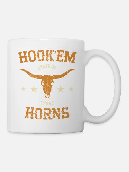 Hookem Horns Texas - Tasse - Weiß