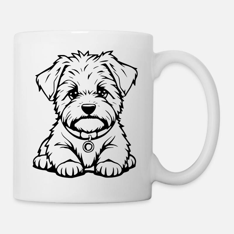 Chien Blanc Noir et Blanc - Mug blanc - blanc