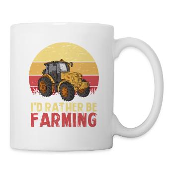 Traktor Sonnenuntergang Landleben - Tasse - Weiß - Rechts