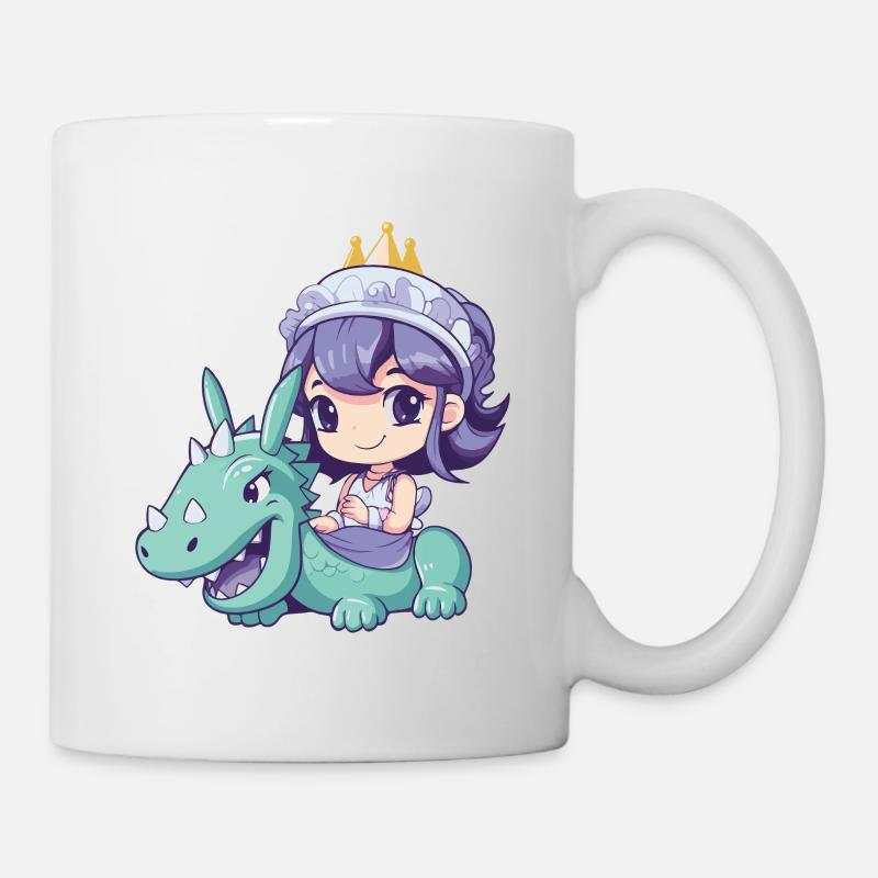 Prinzessin Drache Comic - Tasse - Weiß
