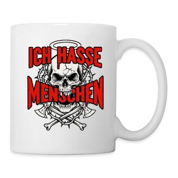 I Hate People Skull Skull - Mug - white - Right