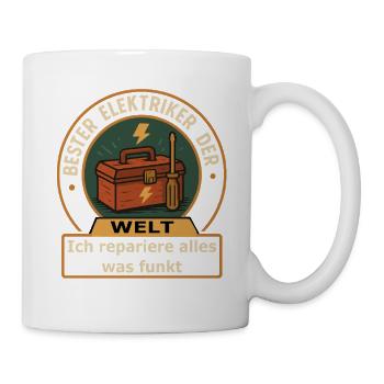 Monde Je répare tout ce qui fait des étincelles - Mug blanc - blanc - Droite