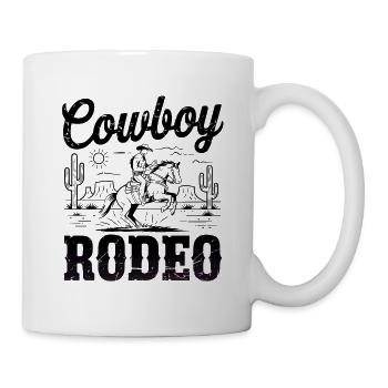 Rodéo de cow-boy – Western vintage - Mug blanc - blanc - Droite