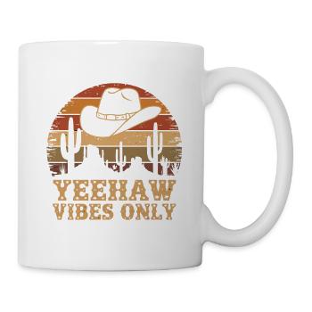 Yeehaw Vibes Only – Western Retro - Mug - white - Right