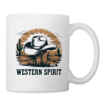 Western Spirit – Vintage Cowboy - Tasse - Weiß - Rechts