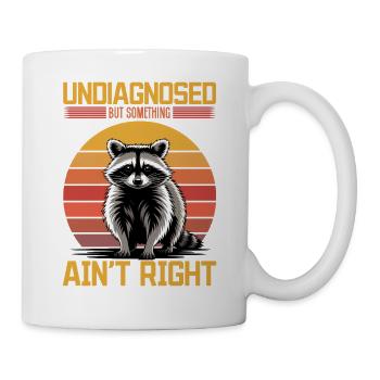 Funny Raccoon - Tasse - Weiß - Rechts