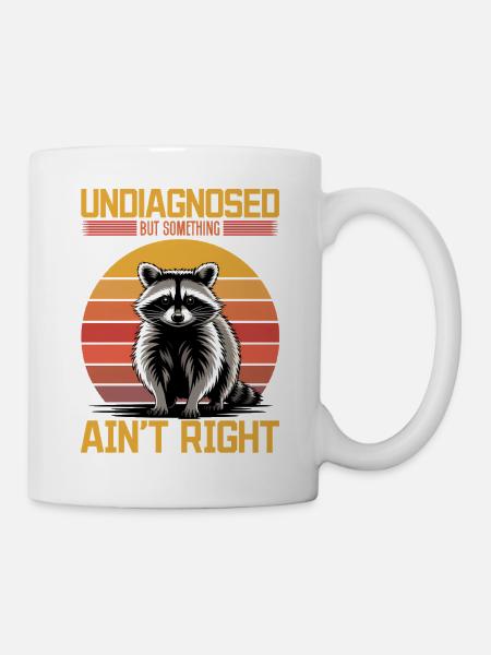 Funny Raccoon - Tasse - Weiß