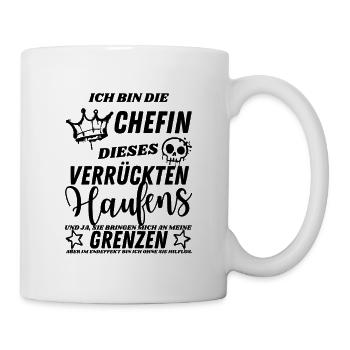 stolze Chefin dieses Verrückten Haufens - Tasse - Weiß - Rechts