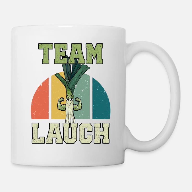 Halérophile TEAM LAUCH Drôle - Mug blanc - blanc
