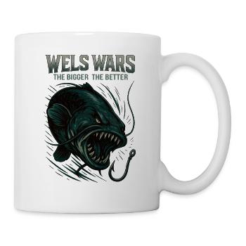 Wels Wars : plus c’est grand, mieux c’est - Mug blanc - blanc - Droite