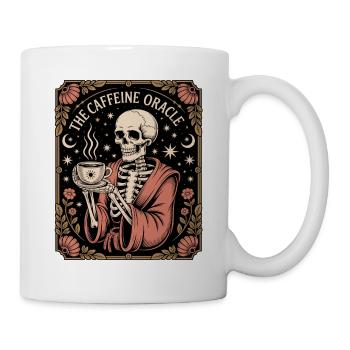 The Caffeine Oracle Skelett Orakel Kaffee - Tasse - Weiß - Rechts