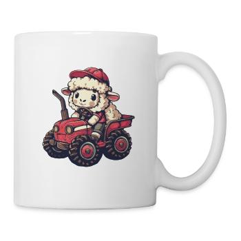 Éleveur de tracteurs à moutons - Mug blanc - blanc - Droite