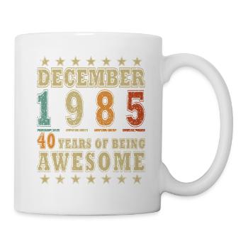 Cadeau d’anniversaire de décembre 1985 - Mug blanc - blanc - Droite